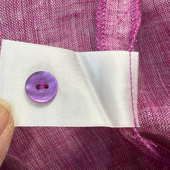 Nic + Zoe Tank Dress Women's S Pink 100% Linen Summer Cruise Wear Minimalist - Picture 5 of 8